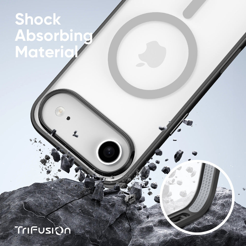 FLOLAB Surtect Tri-Fusion MagSafe Compatible Case – iPhone 17 Series (Black Frost)