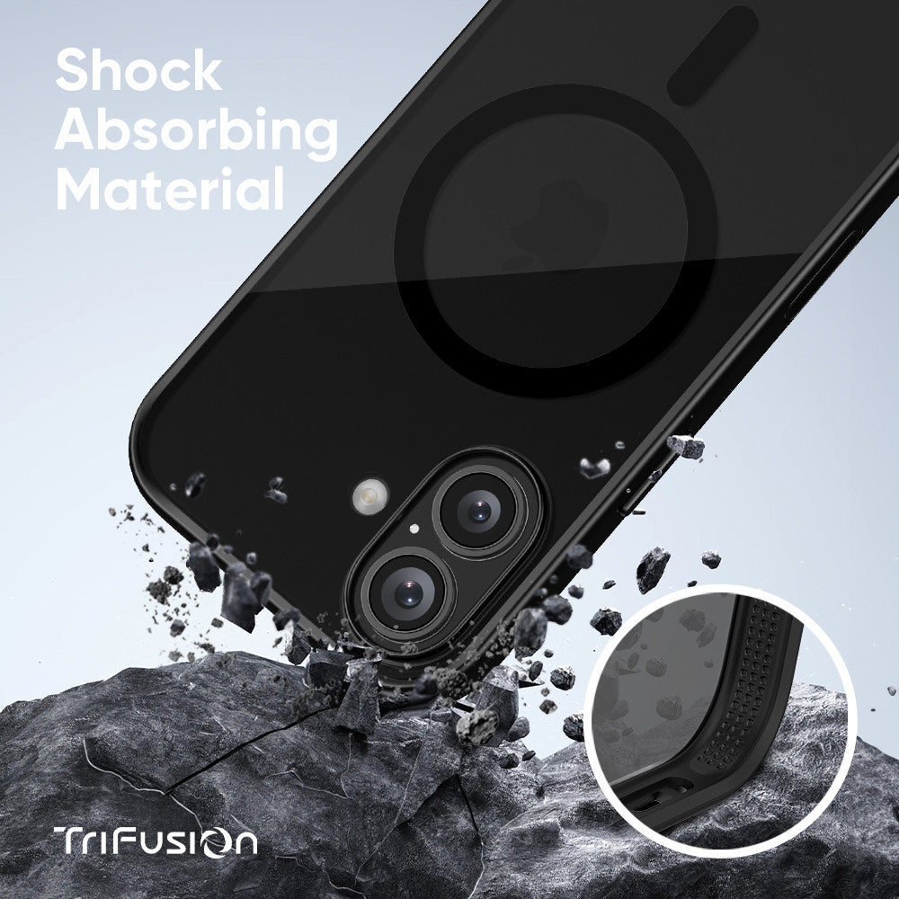 FLOLAB Surtect Tri-Fusion MagSafe Compatible Case – iPhone 17 Series (Matte Black Frost)