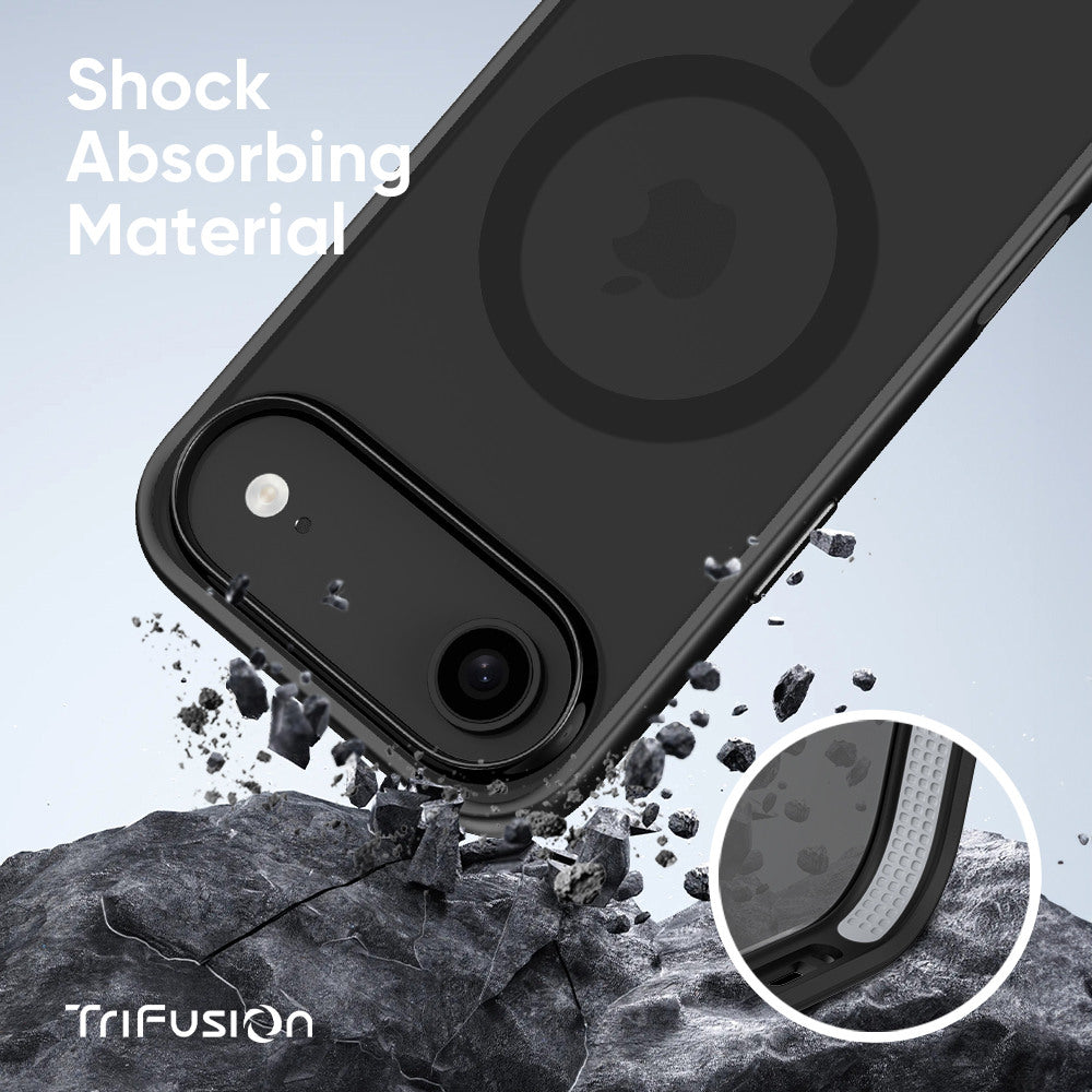 FLOLAB Surtect Tri-Fusion MagSafe Compatible Case – iPhone 17 Series (Matte Black Frost)