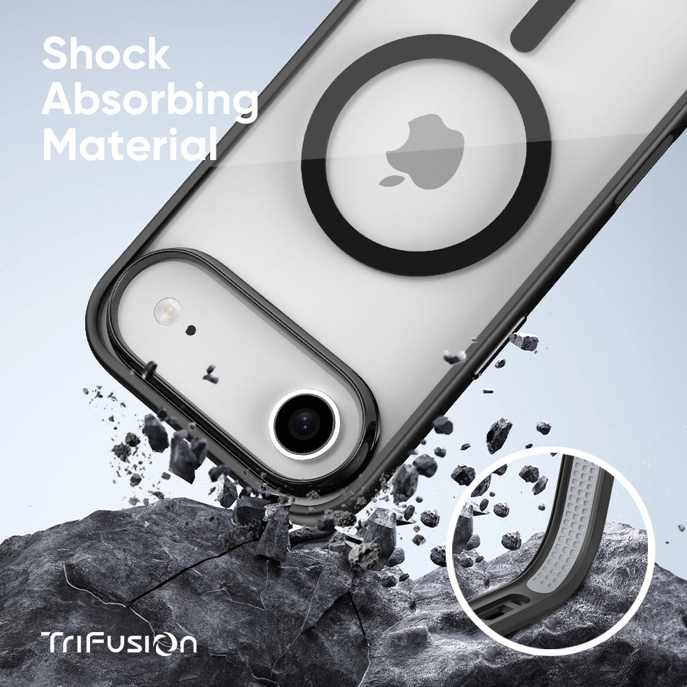 FLOLAB Surtect Tri-Fusion MagSafe Compatible Case – iPhone 17 Series (Black Clear)