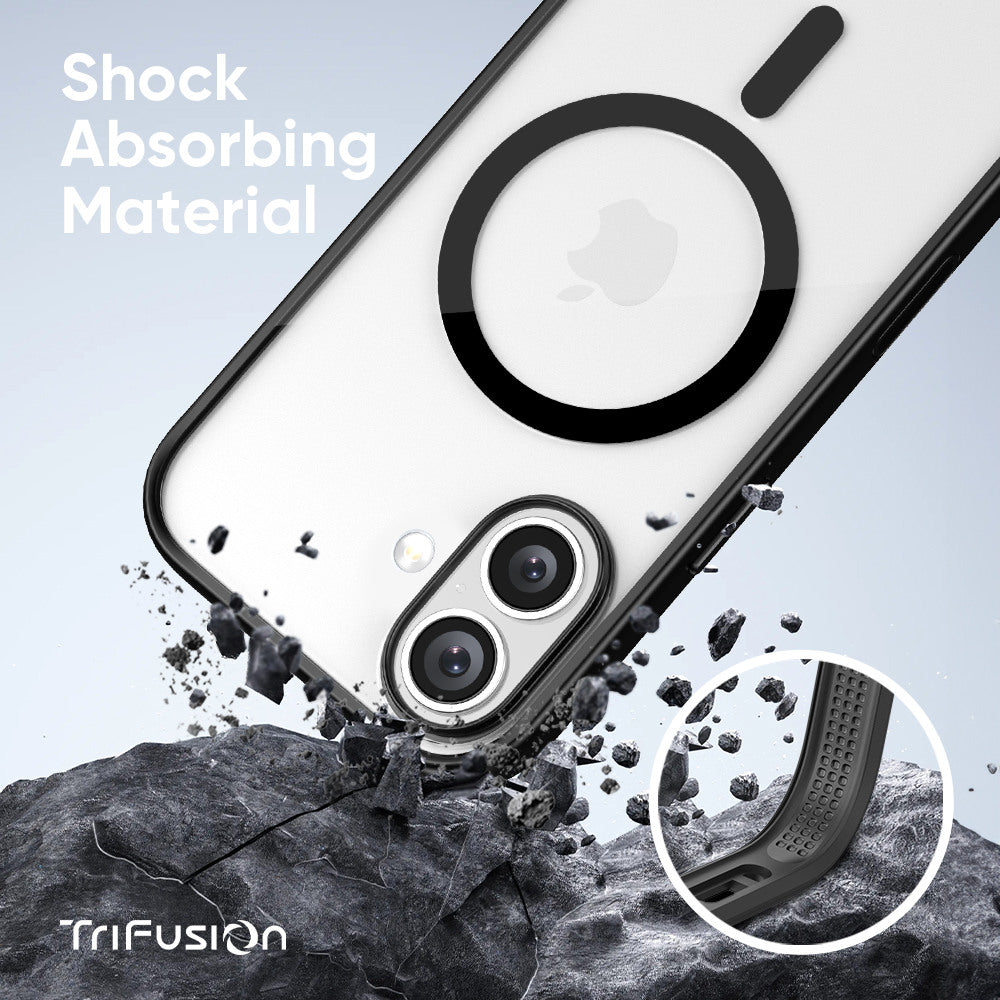 FLOLAB Surtect Tri-Fusion MagSafe Compatible Case – iPhone 17 Series (Black Clear)
