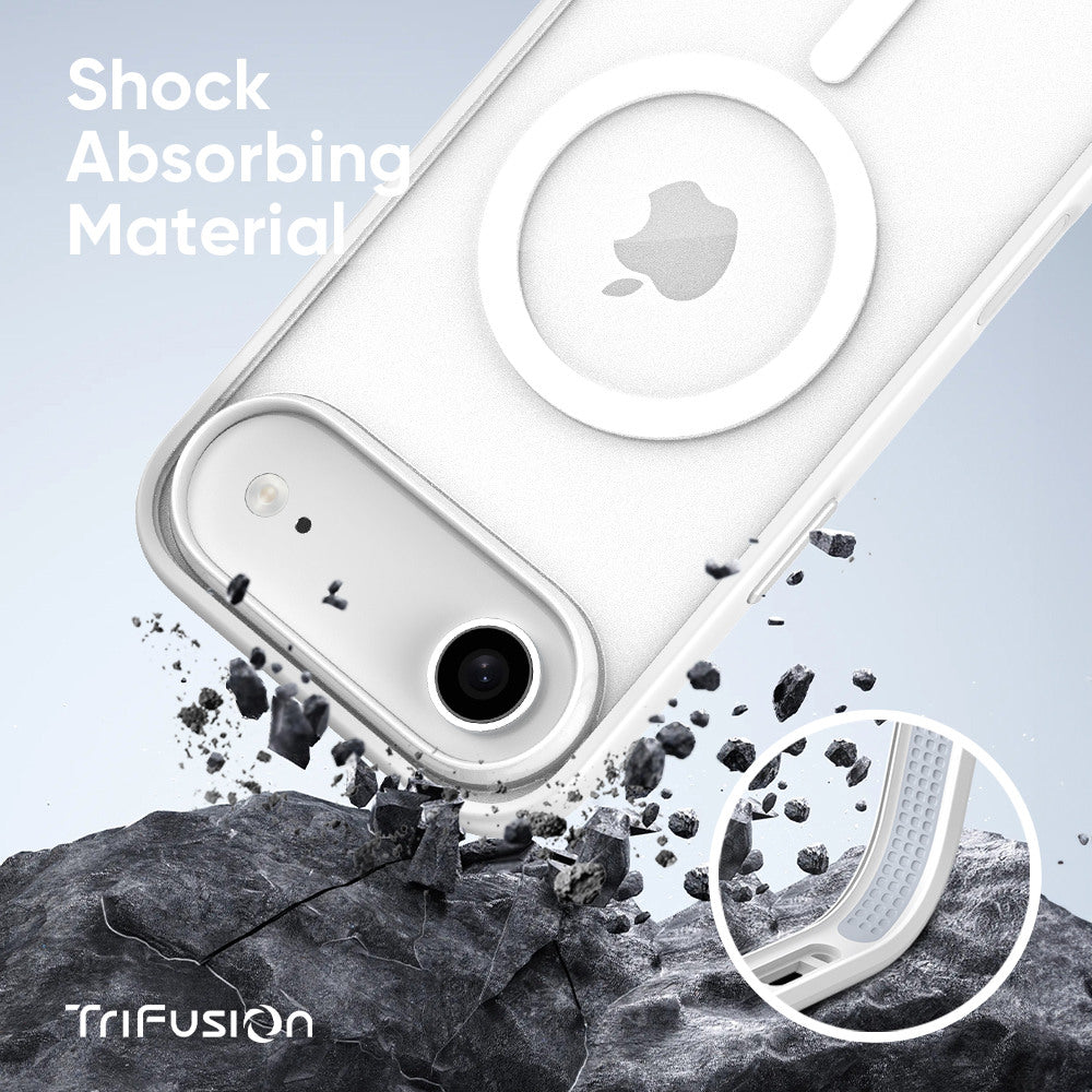 FLOLAB Surtect Tri-Fusion MagSafe Compatible Case – iPhone 17 Series (White Clear)