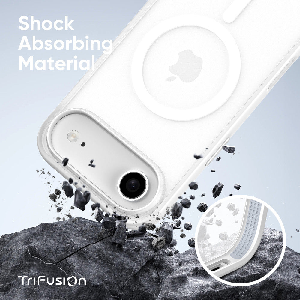 FLOLAB Surtect Tri-Fusion MagSafe Compatible Case – iPhone 17 Series (White Frost)