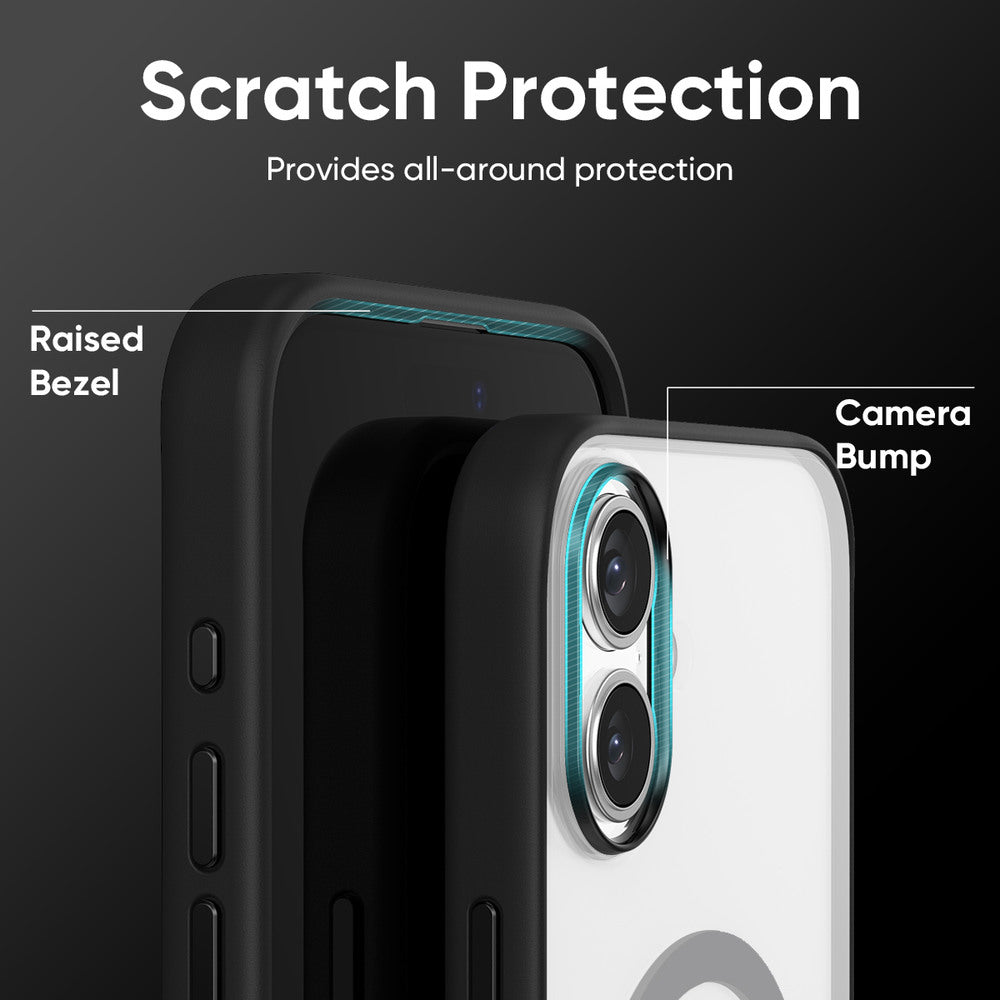 FLOLAB Surtect Tri-Fusion MagSafe Compatible Case – iPhone 17 Series (Black Frost)