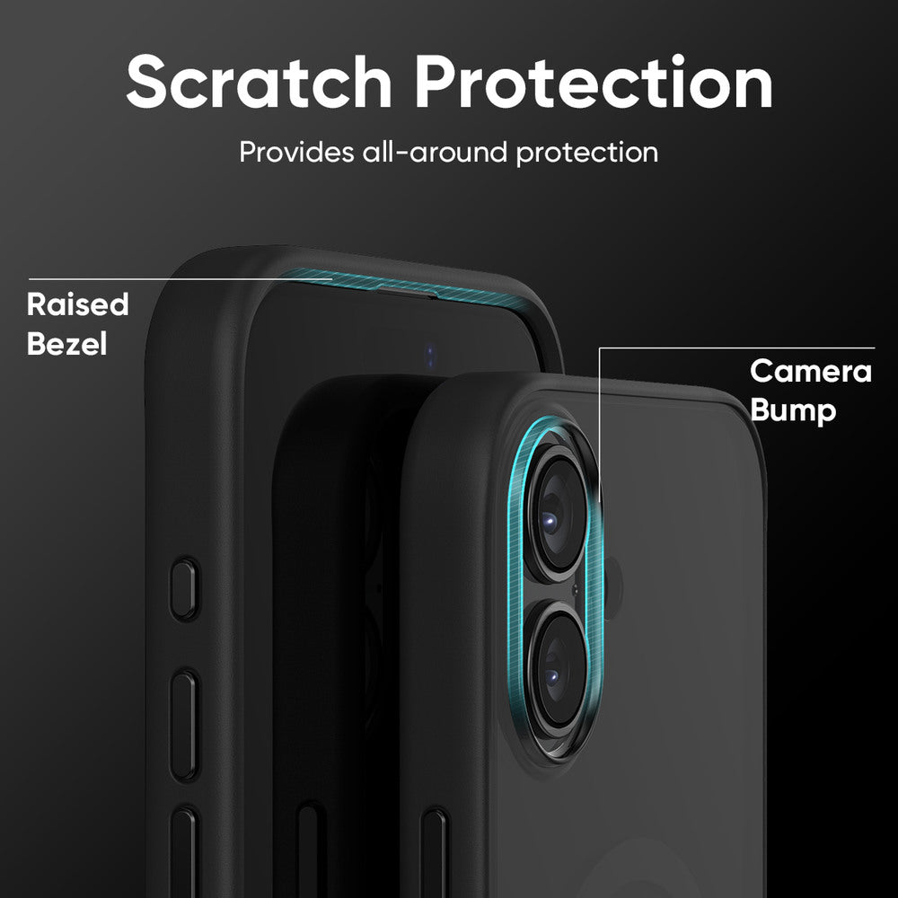 FLOLAB Surtect Tri-Fusion MagSafe Compatible Case – iPhone 17 Series (Matte Black Frost)