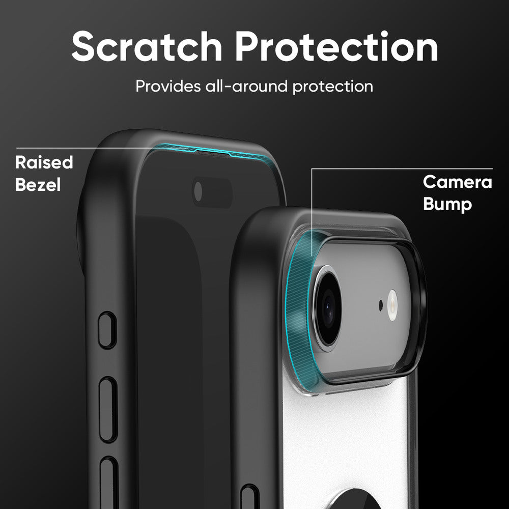 FLOLAB Surtect Tri-Fusion MagSafe Compatible Case – iPhone 17 Series (Black Clear)