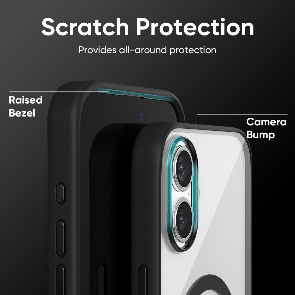 FLOLAB Surtect Tri-Fusion MagSafe Compatible Case – iPhone 17 Series (Black Clear)