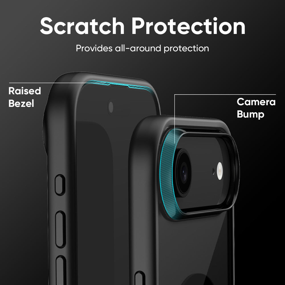 FLOLAB Surtect Tri-Fusion MagSafe Compatible Case – iPhone 17 Series (Stealth Black Clear)