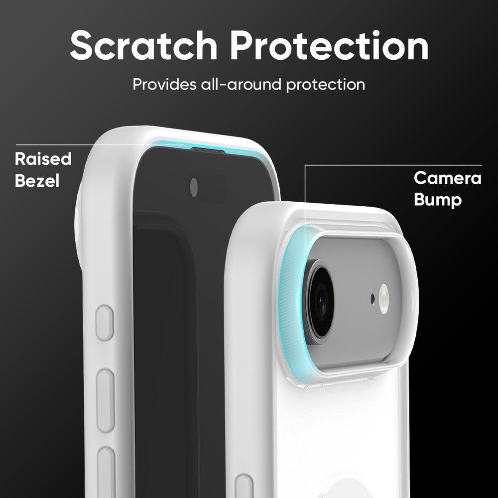 FLOLAB Surtect Tri-Fusion MagSafe Compatible Case – iPhone 17 Series (White Clear)