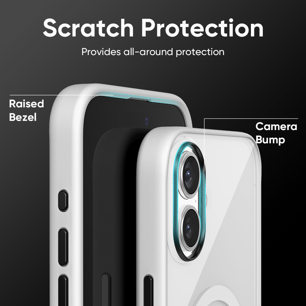 FLOLAB Surtect Tri-Fusion MagSafe Compatible Case – iPhone 17 Series (White Clear)