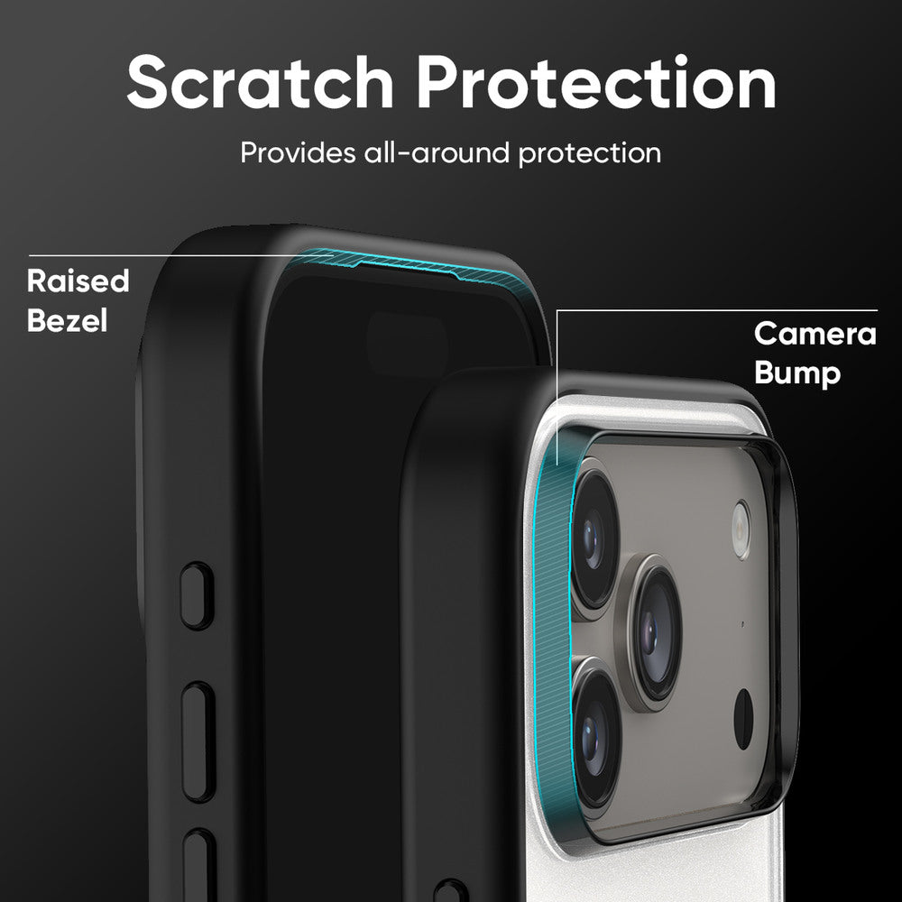 FLOLAB Surtect Tri-Fusion MagSafe Compatible Case – iPhone 17 Series (Black Frost)