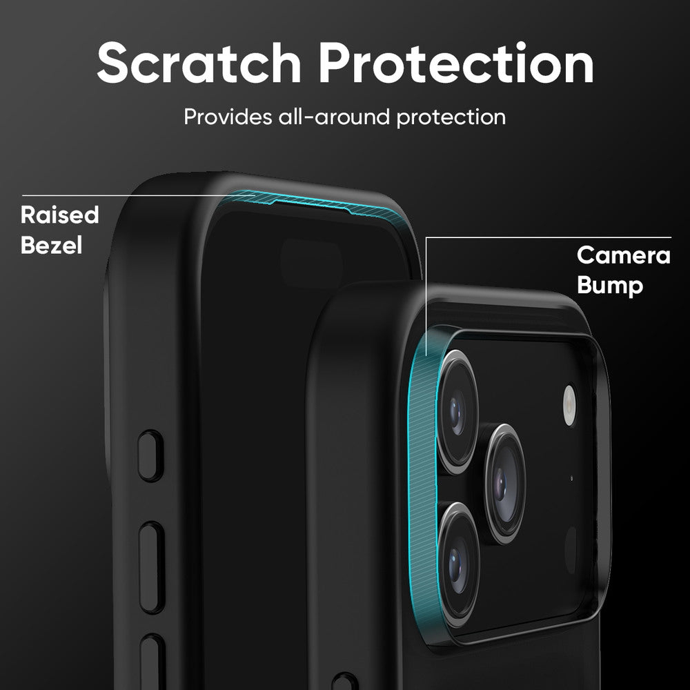 FLOLAB Surtect Tri-Fusion MagSafe Compatible Case – iPhone 17 Series (Matte Black Frost)