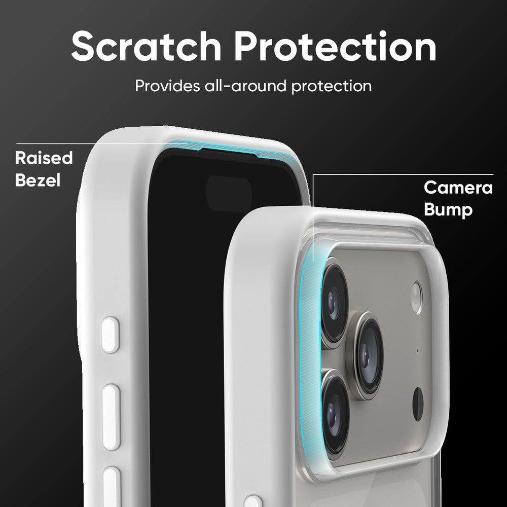 FLOLAB Surtect Tri-Fusion MagSafe Compatible Case – iPhone 17 Series (White Clear)