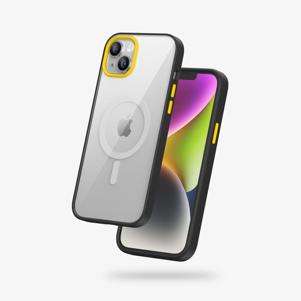 FLOLAB Surtect Tri-Fusion MagSafe Compatible Case – iPhone 14 Series (Black Clear)