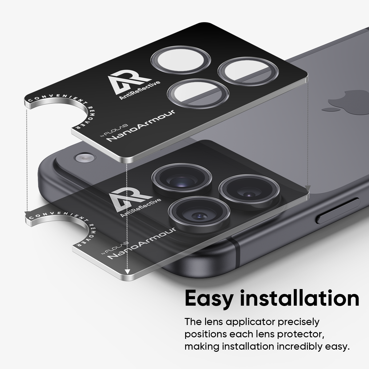 NanoArmour Camera Protector – for iPhone 18 Pro / 18 Pro Max Anti Reflective - Midnight Black
