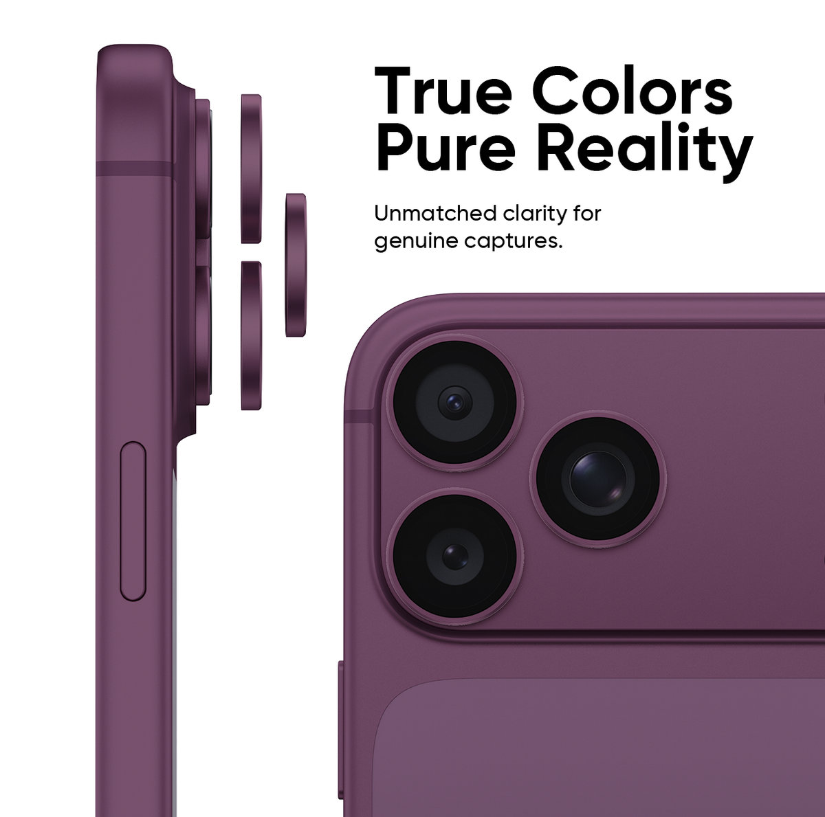 NanoArmour Camera Protector – for iPhone 18 Pro / 18 Pro Max Anti Reflective - Dark Cherry