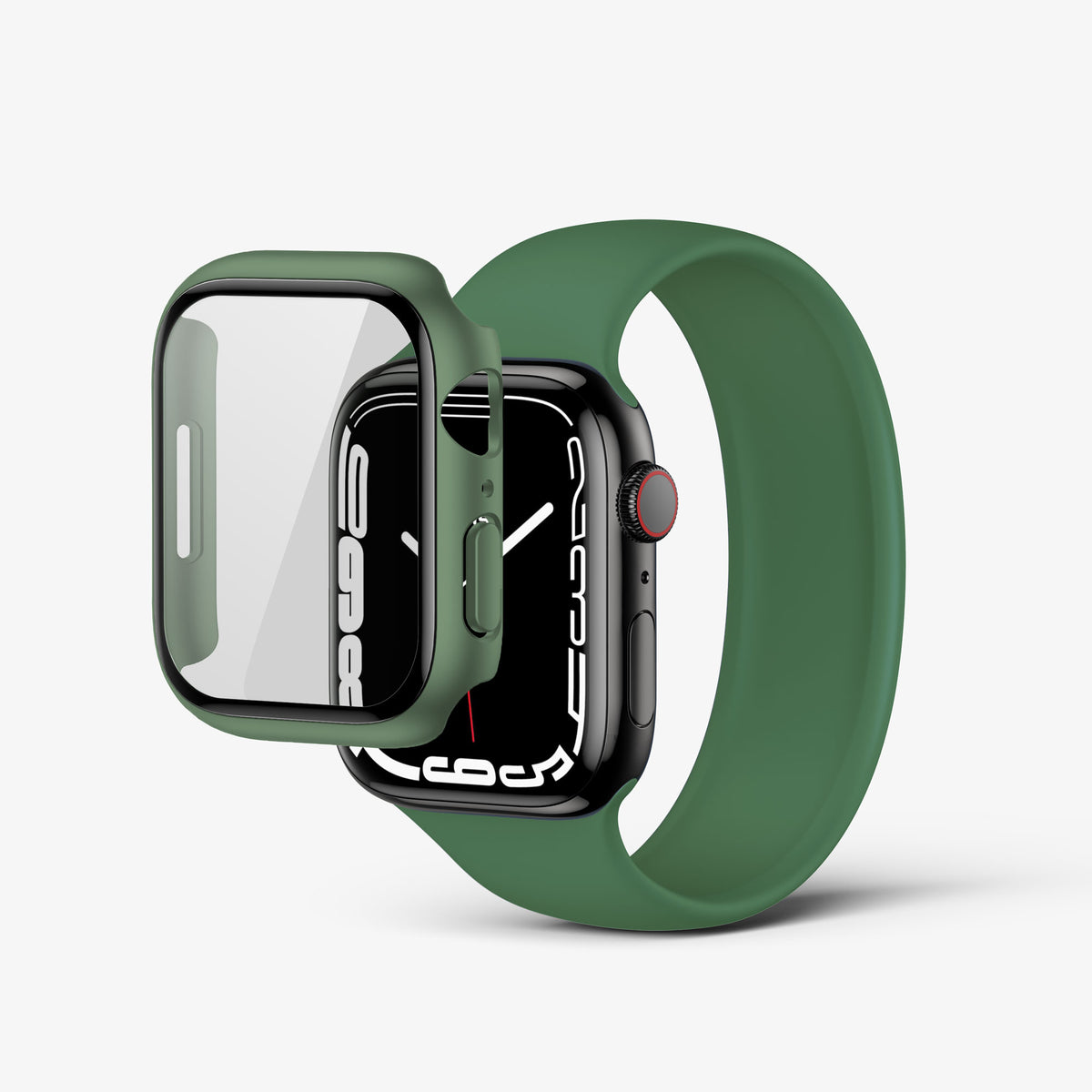 NanoArmour for Apple Watch Bumper + Glass Hybrid Case