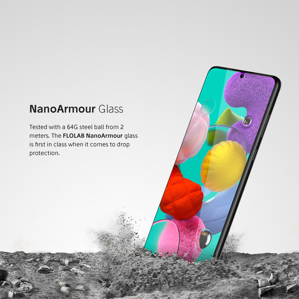 NanoArmour for Samsung Galaxy A51 Best Screen Protector Case Friendly
