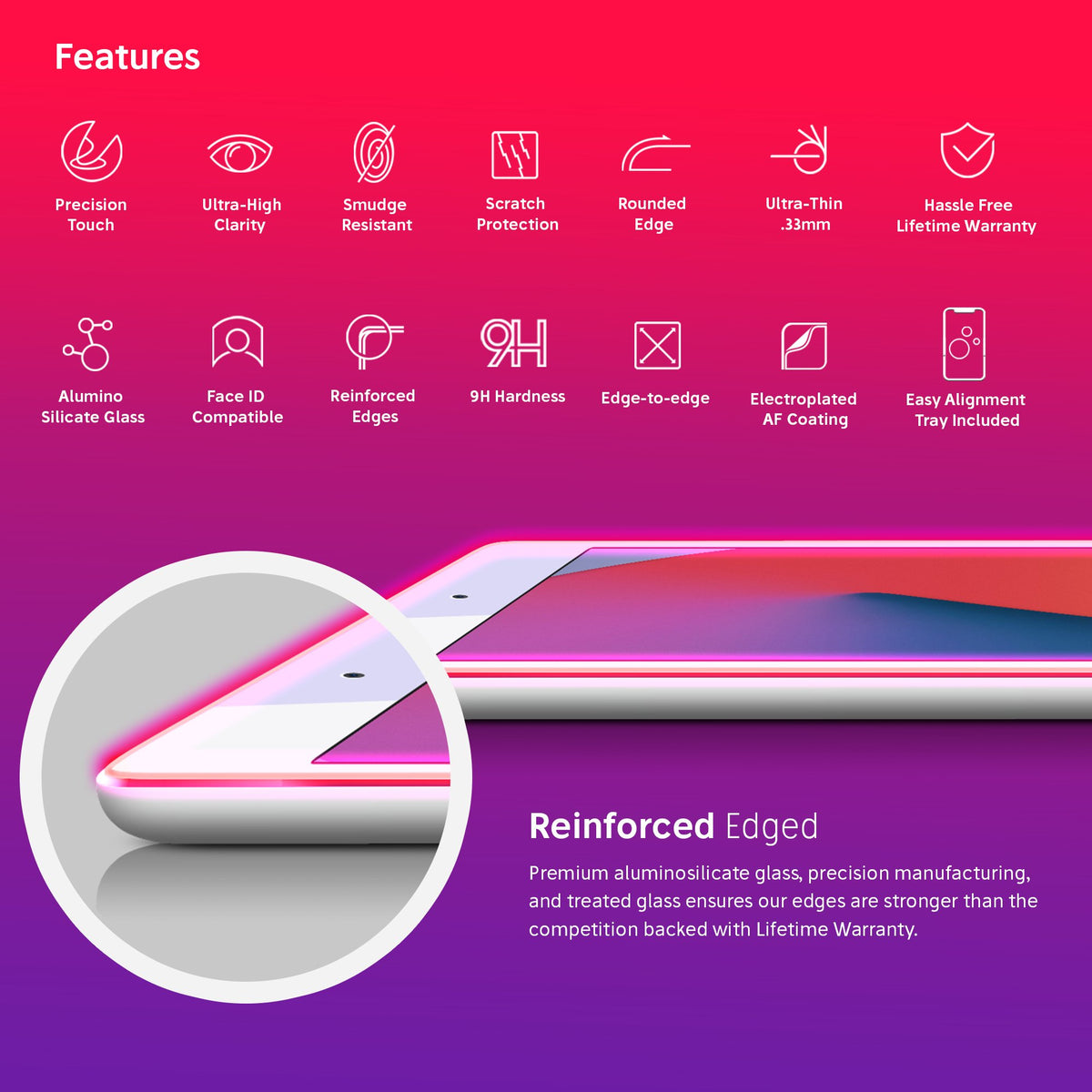 NanoArmour for iPad 8 Anti-Blue light Screen Protector (2020) 10.2-inch