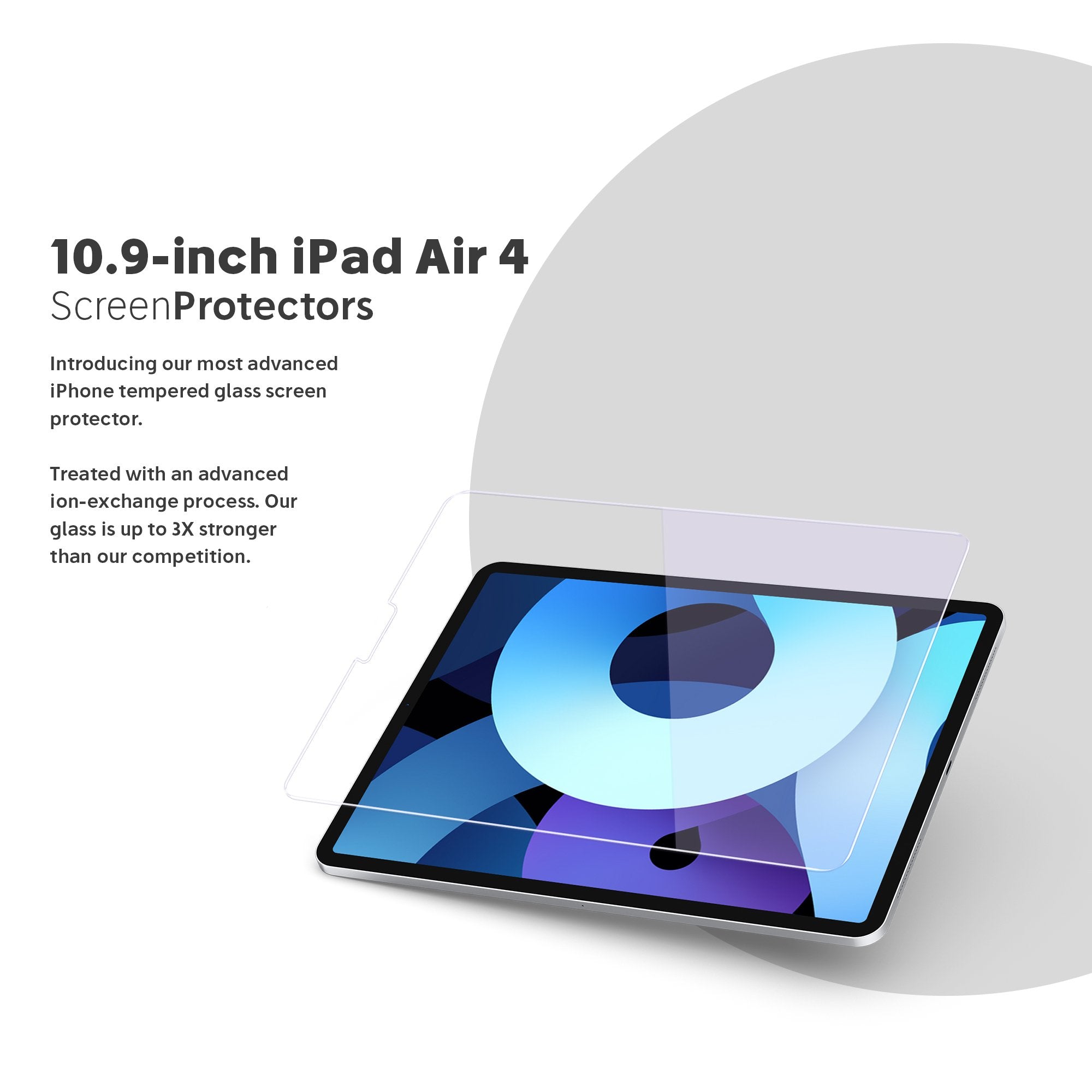Apple iPad Air 10.9-inch (2020)/ iPad Pro 11-inch (2020)/ iPad Pro 11-inch  (2018) High-Definition Glass Screen Protector with Alignment Tray