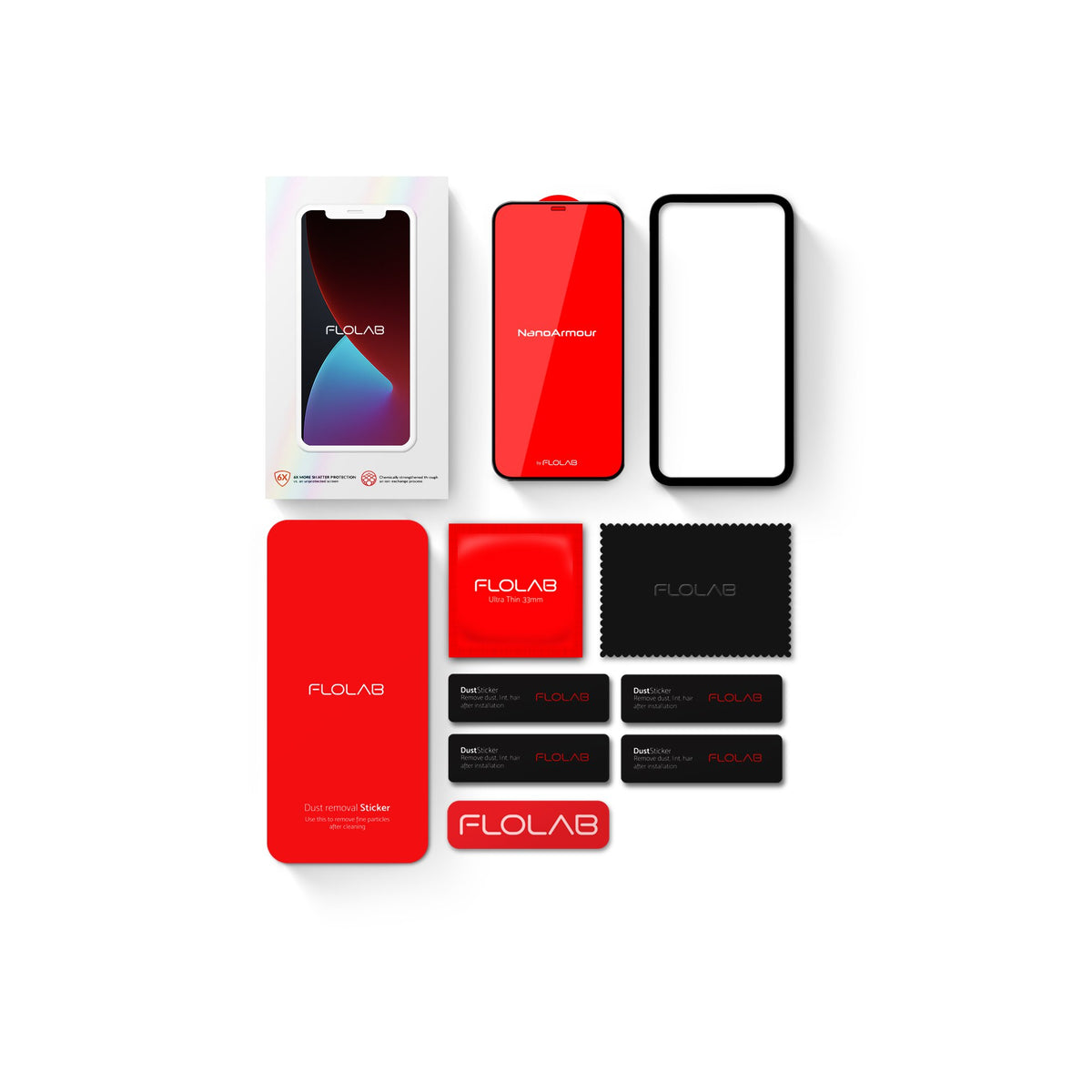 NanoArmour for iPhone 12 mini Screen Protector Antimicrobial Edge-to-Edge