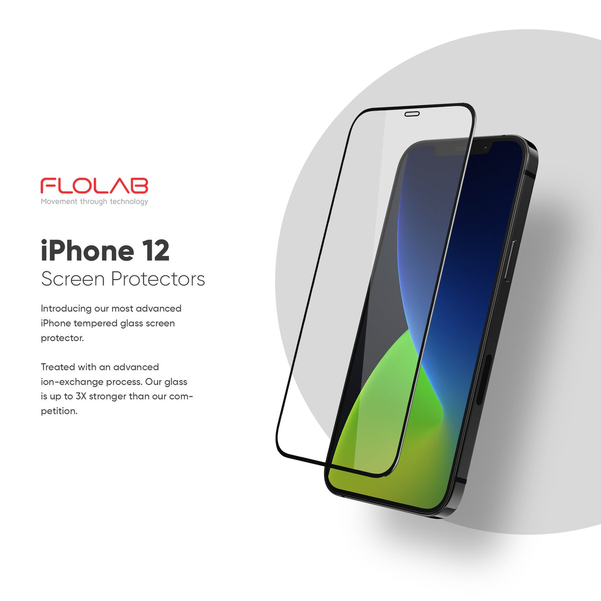 NanoArmour for iPhone 12 Screen Protector Antimicrobial Edge-to-Edge