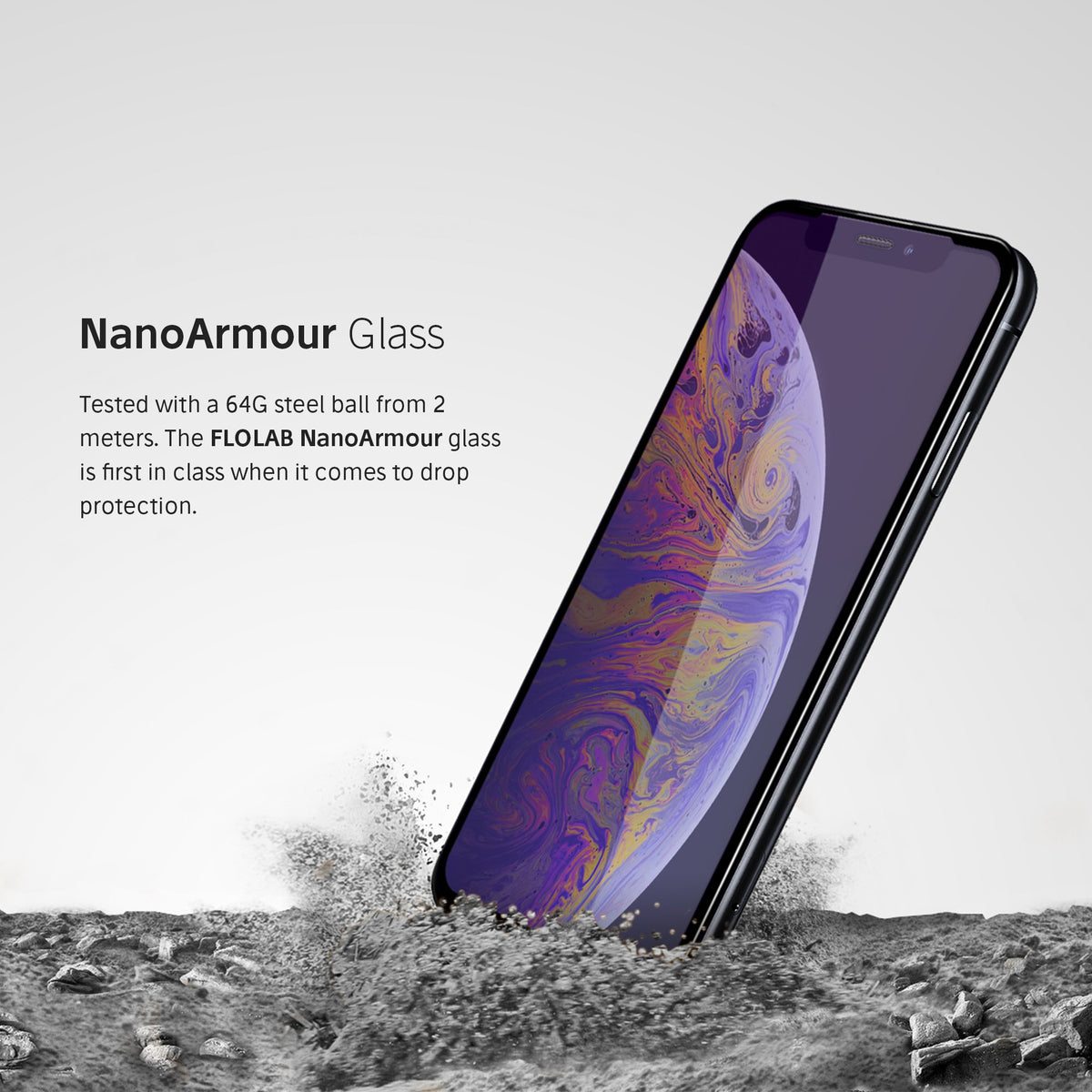 NanoArmour for iPhone XS / X Anti-Blue Light Screen Protector Case Friendly