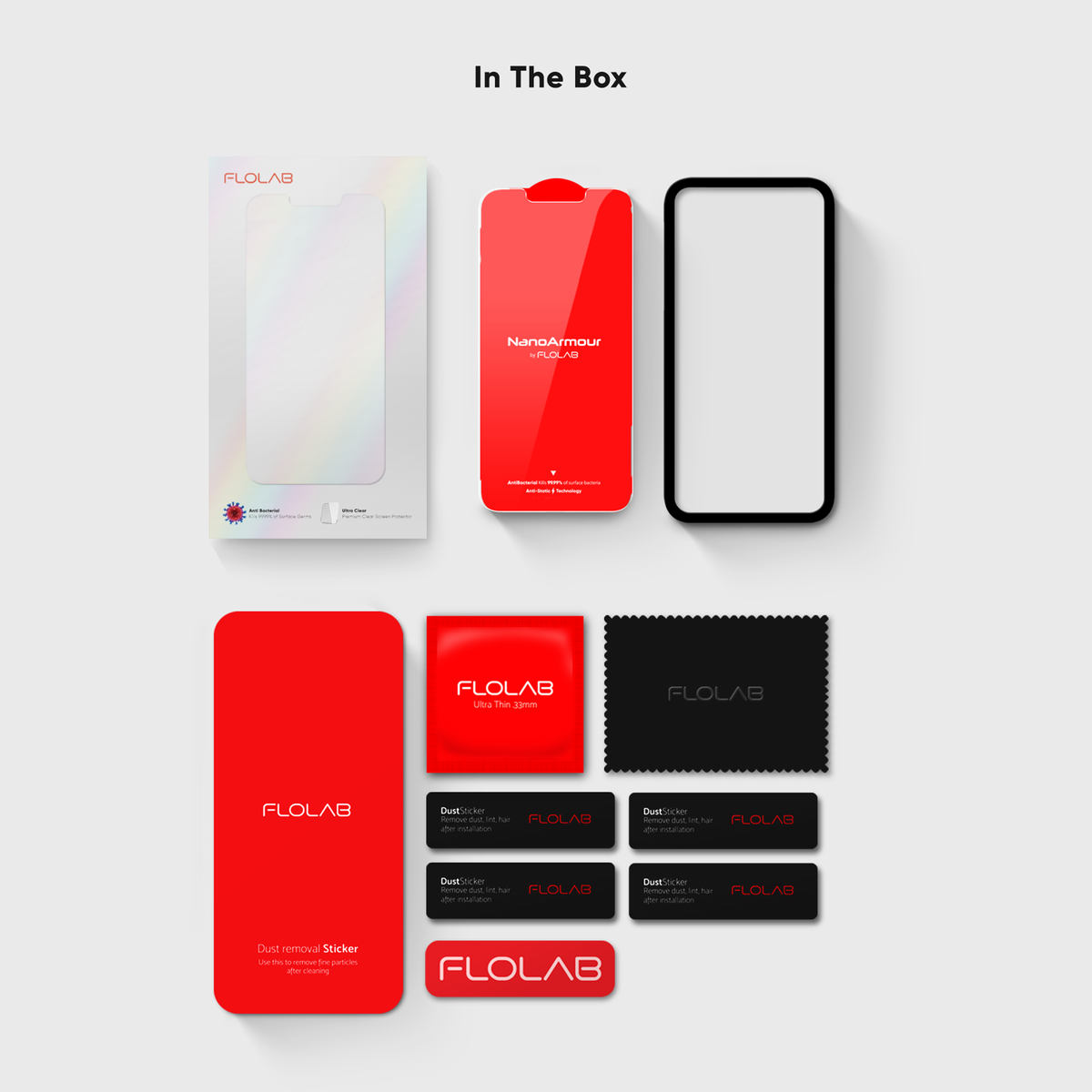 NanoArmour for iPhone 13 Pro Screen Protector Antimicrobial Anti-Dust