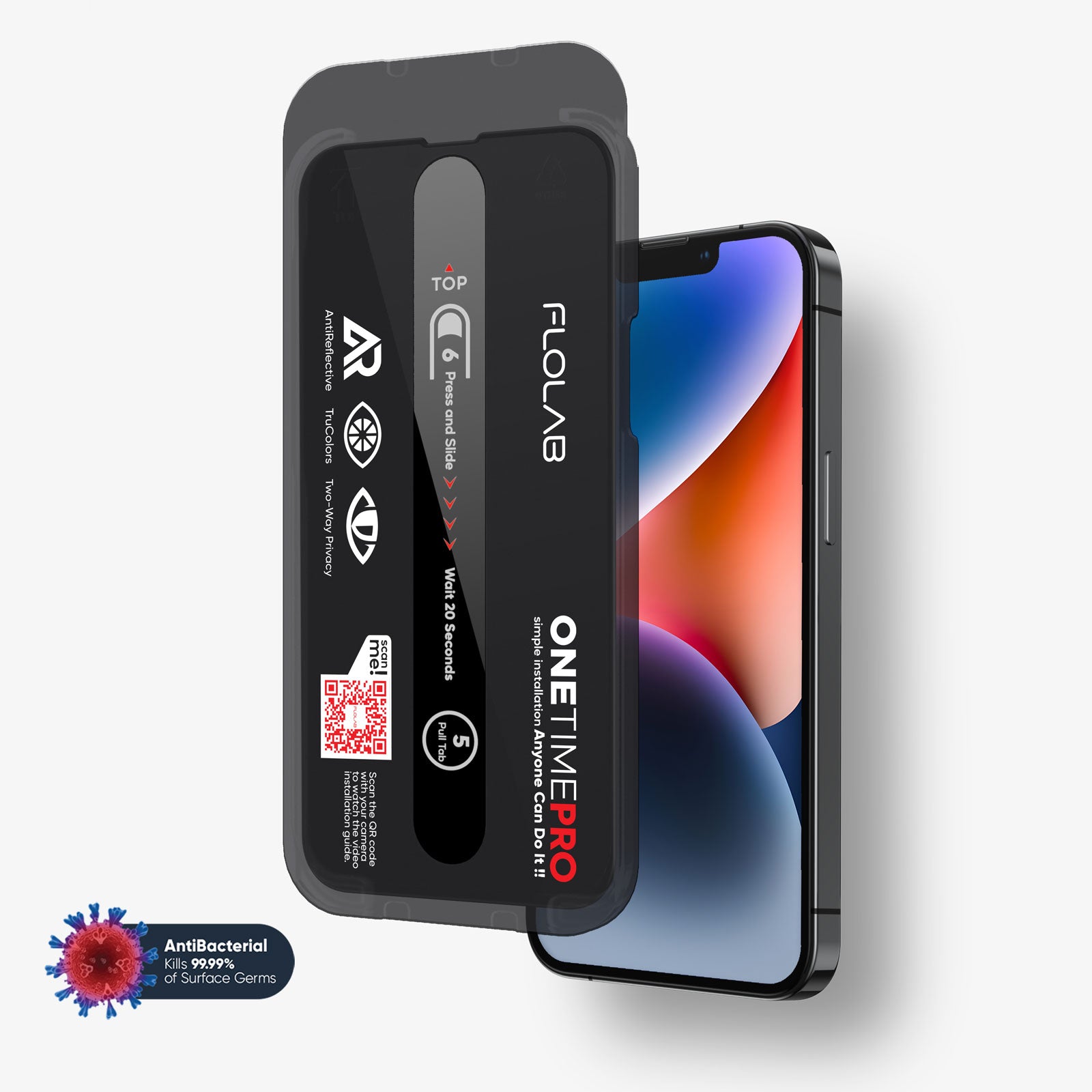 NanoArmour ONETIME PRO Privacy Anti Reflective Infinity Edge – iPhone 16/15/14/13 Series