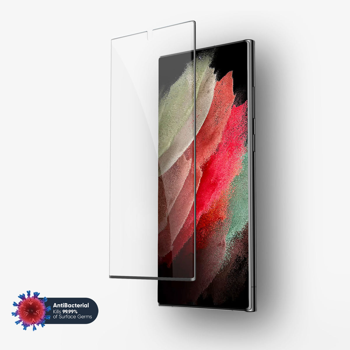 NanoArmour for Samsung Galaxy S21 Ultra Hybrid Screen Protector Anti Microbial