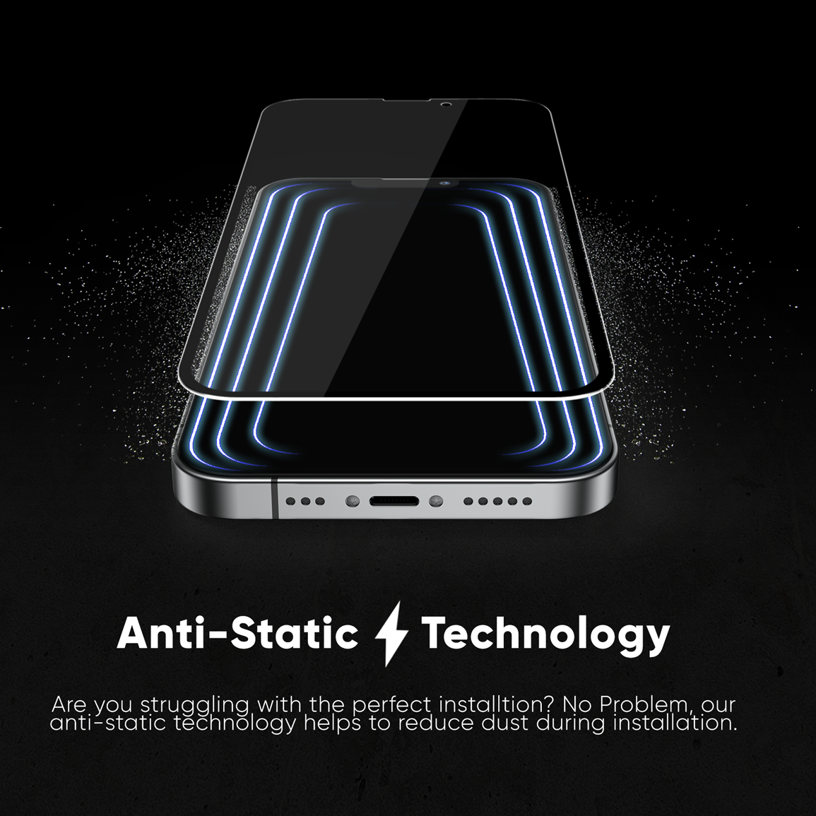 NanoArmour iPhone 14 Anti-Glare Screen Protector Matte Antimicrobial Anti-Dust Edge-to-Edge