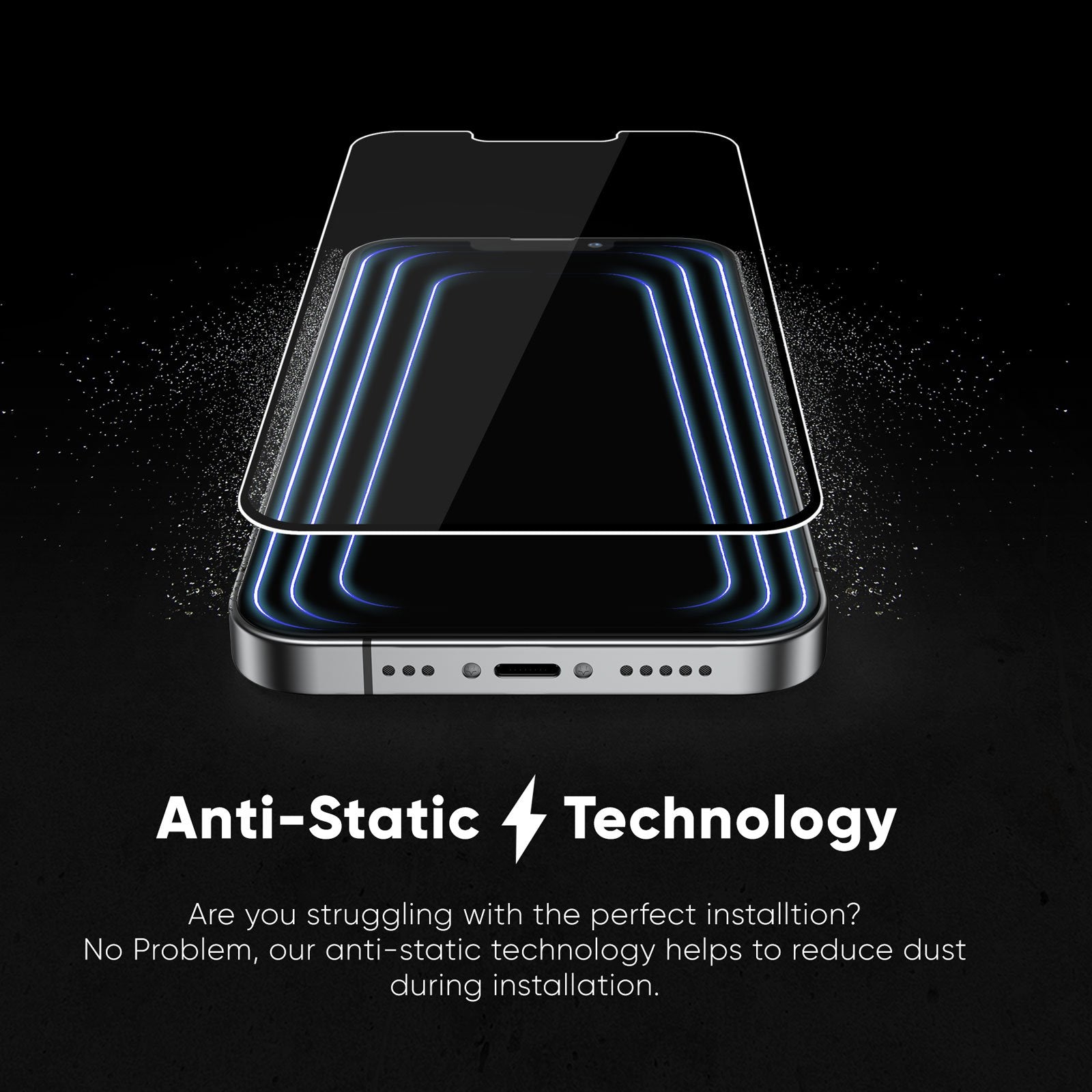 NanoArmour iPhone 13 Screen Protector Antimicrobial Anti-Dust Edge-to-Edge