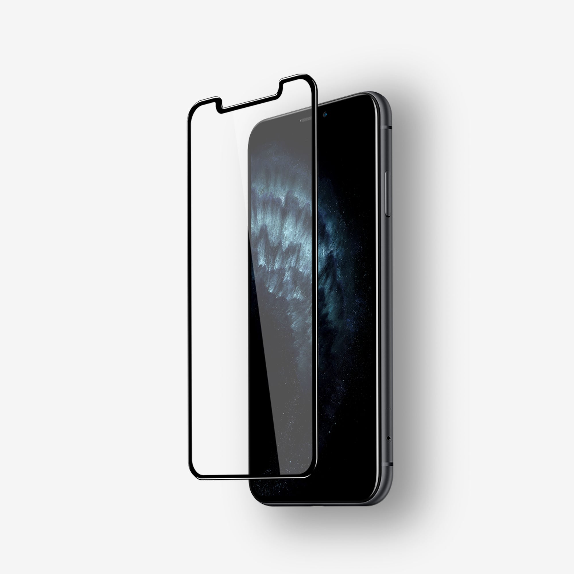 muvit protector pantalla compatible con Apple iPhone 11 Pro/Xs/X vidrio  templado curvo case friendly marco negro