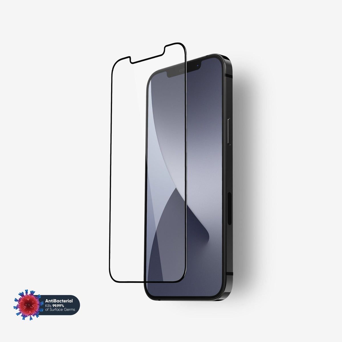 NanoArmour Screen Protector for iPhone 12 mini Antimicrobial Edge-to-Edge