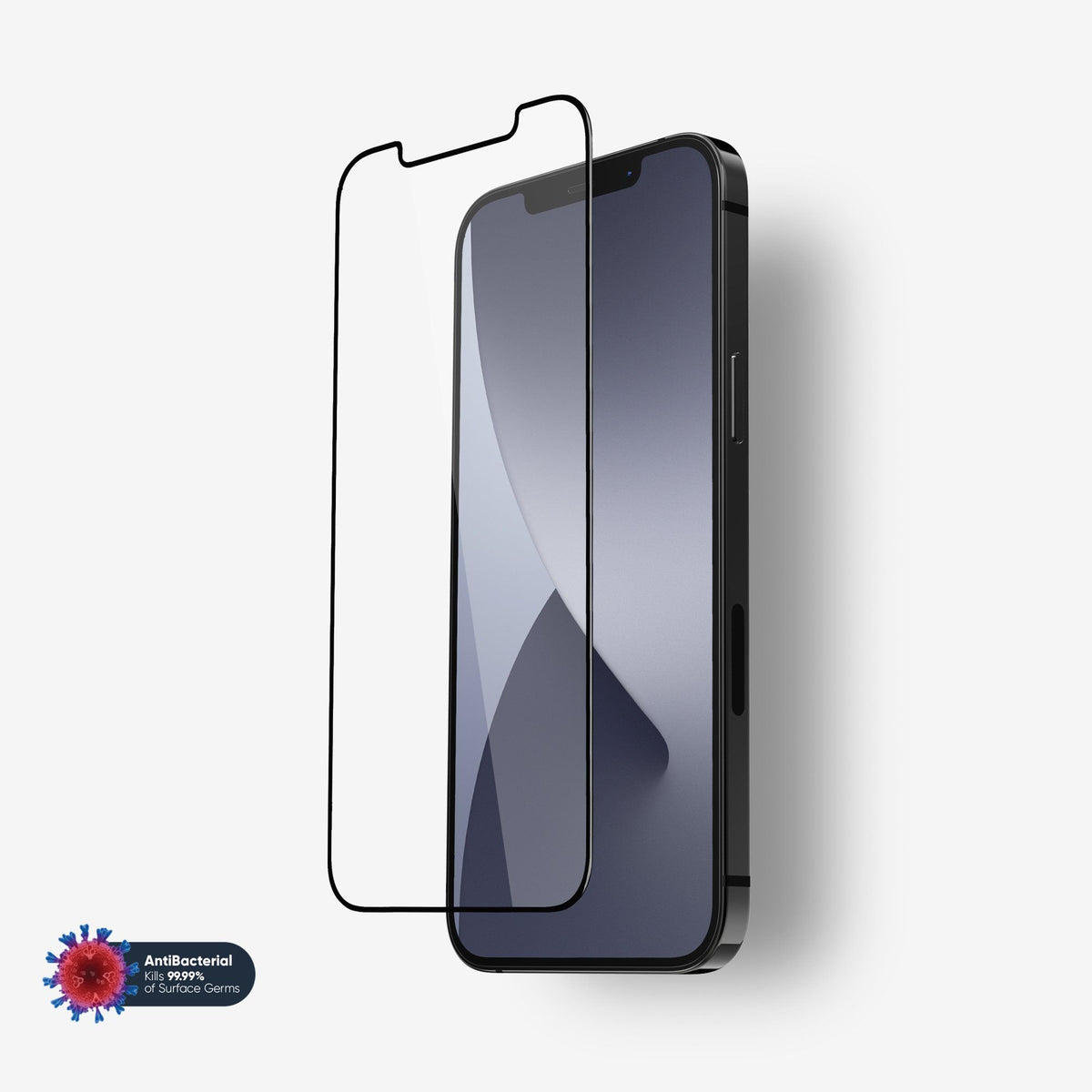 NanoArmour Screen Protector for iPhone 12 Pro Antimicrobial Edge-to-Edge