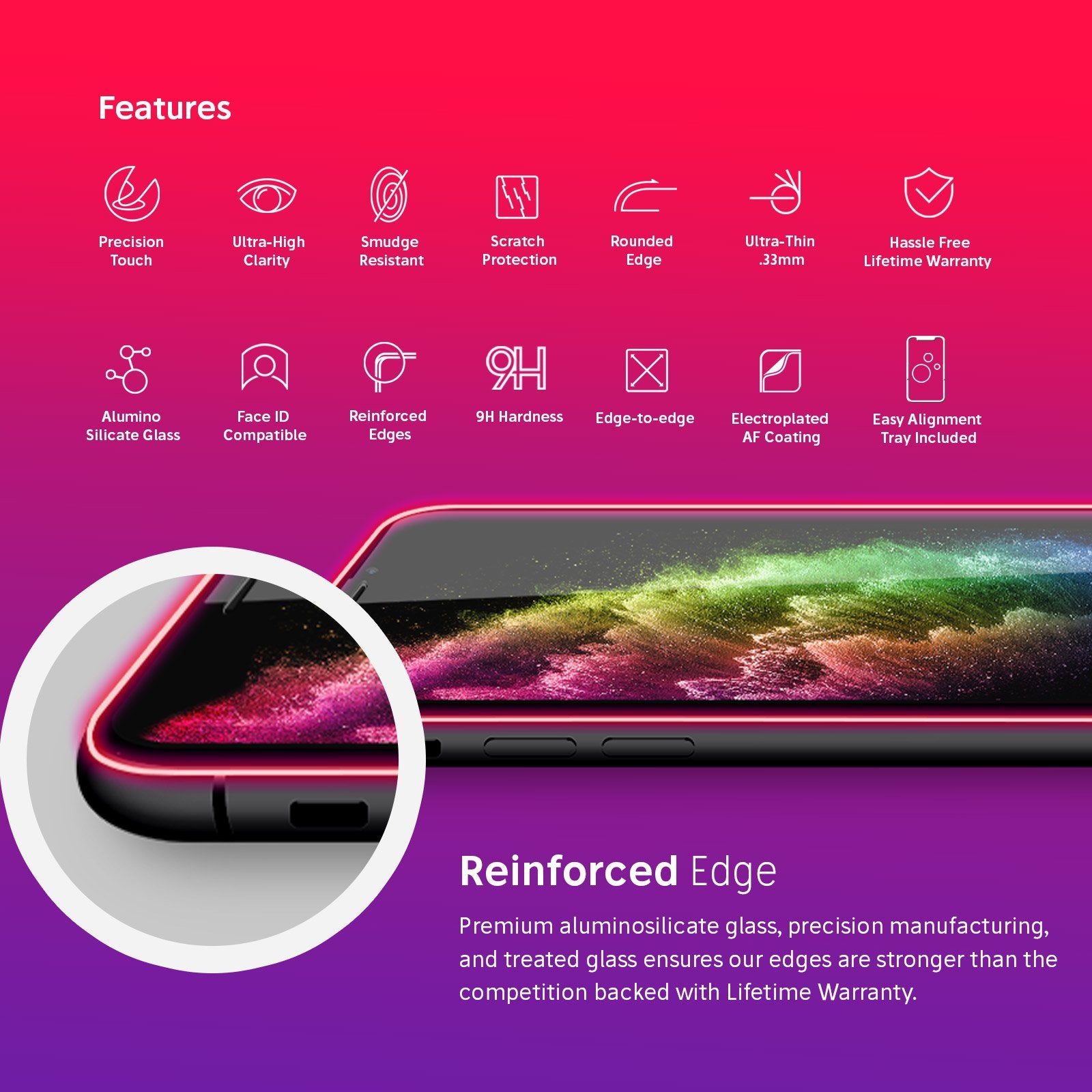 NanoArmour Best for iPhone 11 Screen Protector Edge-to-Edge