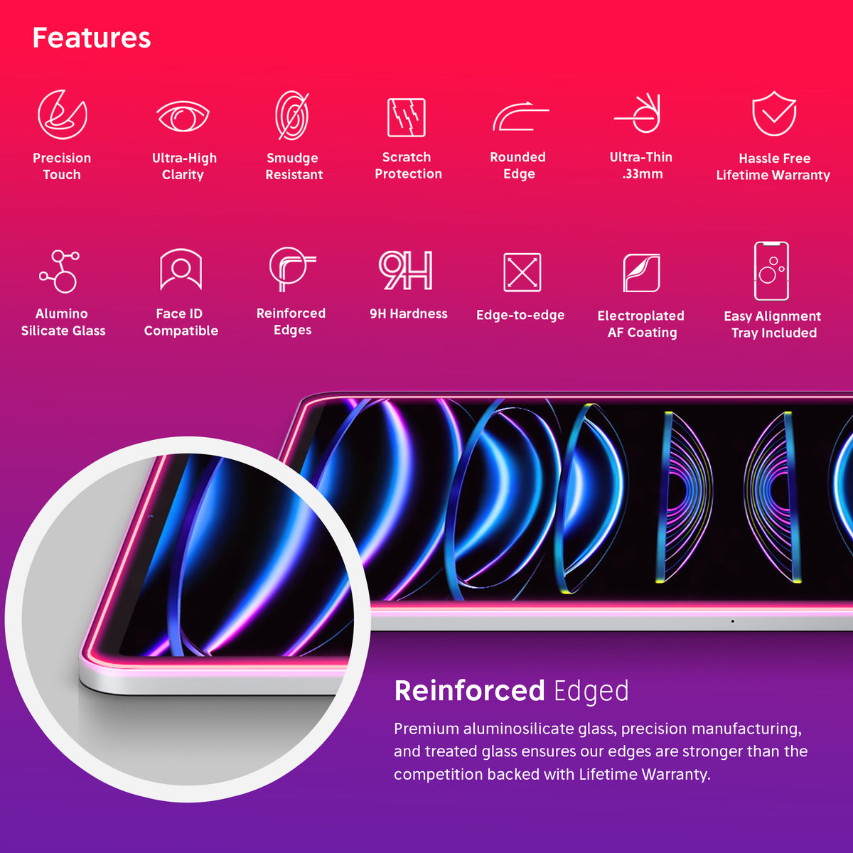 NanoArmour 12.9-inch for iPad Pro Anti-Glare Matte Screen Protector 2022