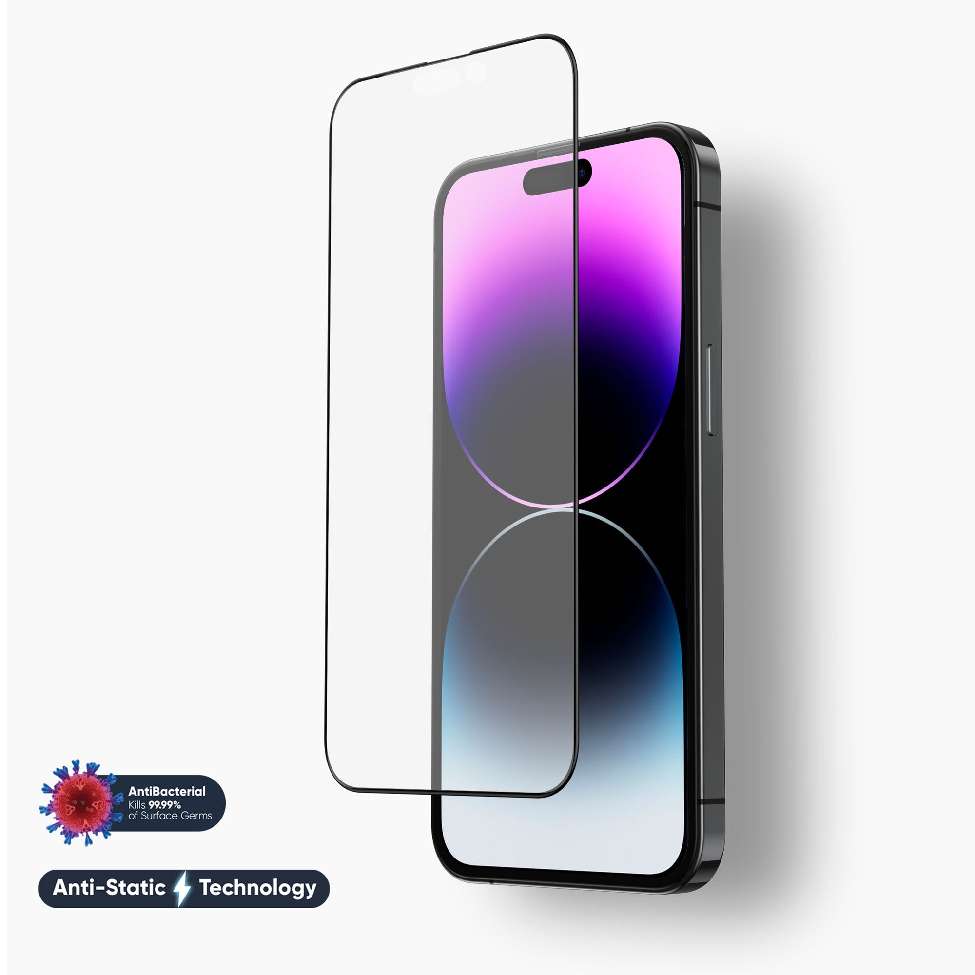 NanoArmour iPhone 14 Pro Max Anti-Glare Matte Antimicrobial Anti-Dust Edge-to-Edge