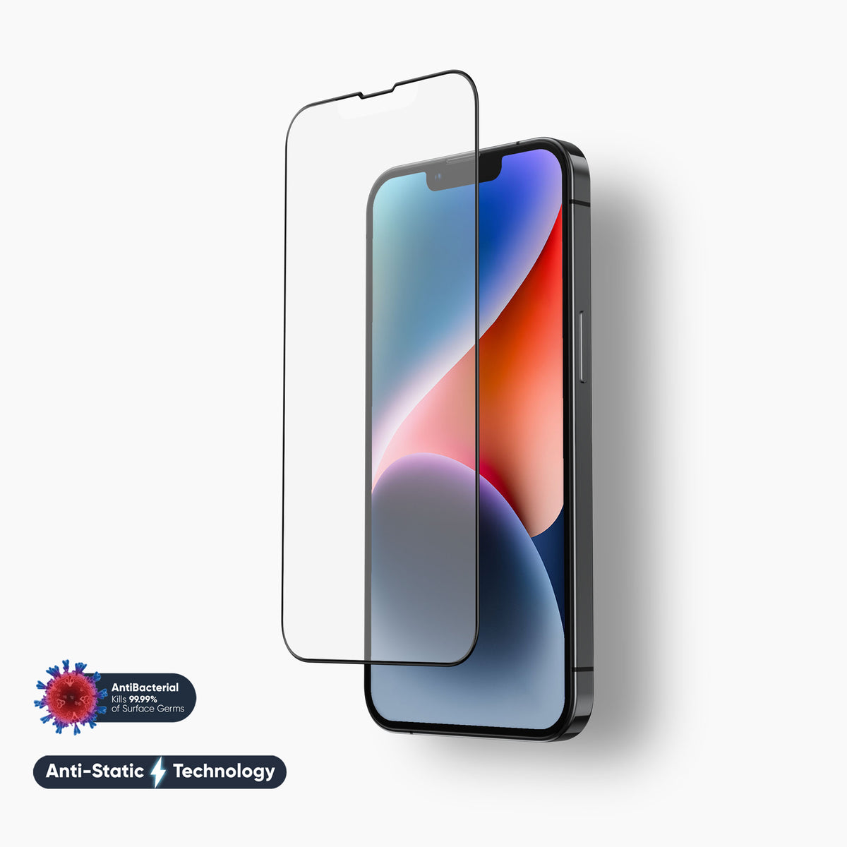 NanoArmour for iPhone 14 Plus Anti-Glare Screen Protector Matte Antimicrobial Anti-Dust Edge-to-Edge