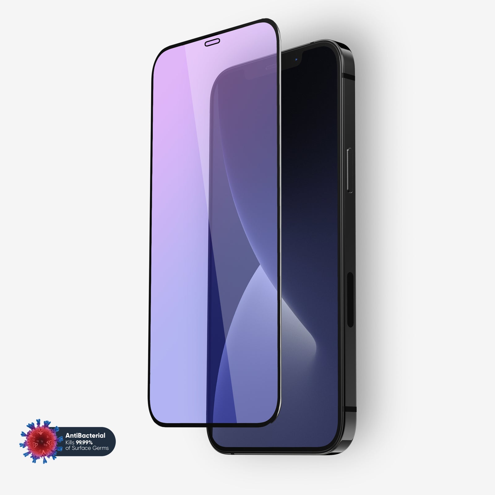 NanoArmour for 12 Pro Max Anti-Blue light Screen Protector Antimicrobial Edge-to-Edge