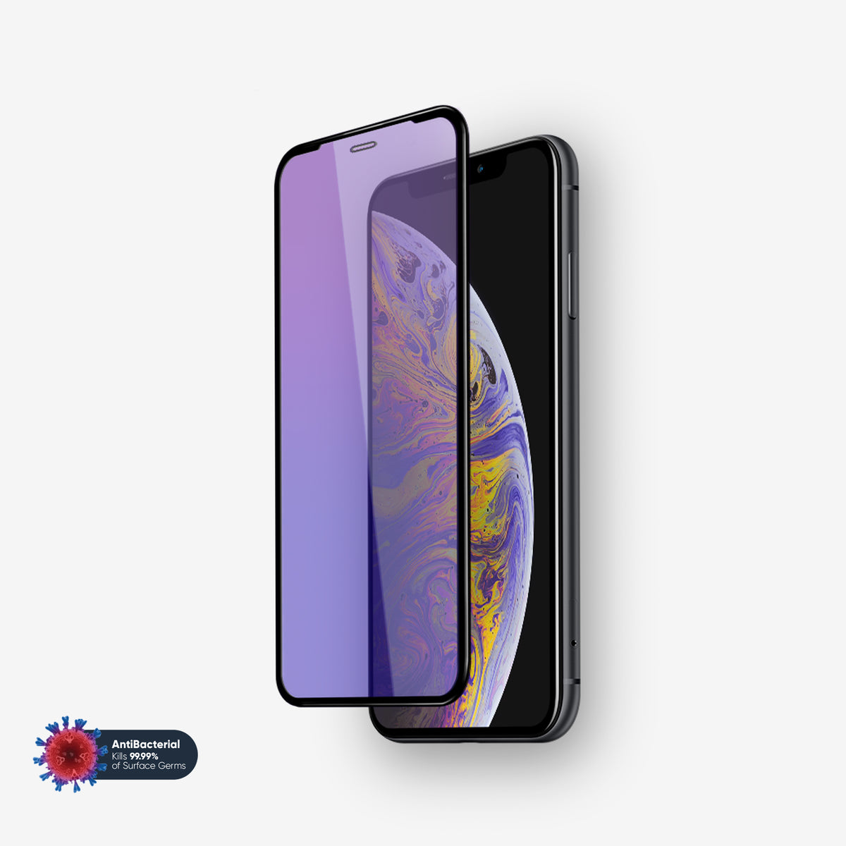 NanoArmour for iPhone XS / X Anti-Blue Light Screen Protector Case Friendly