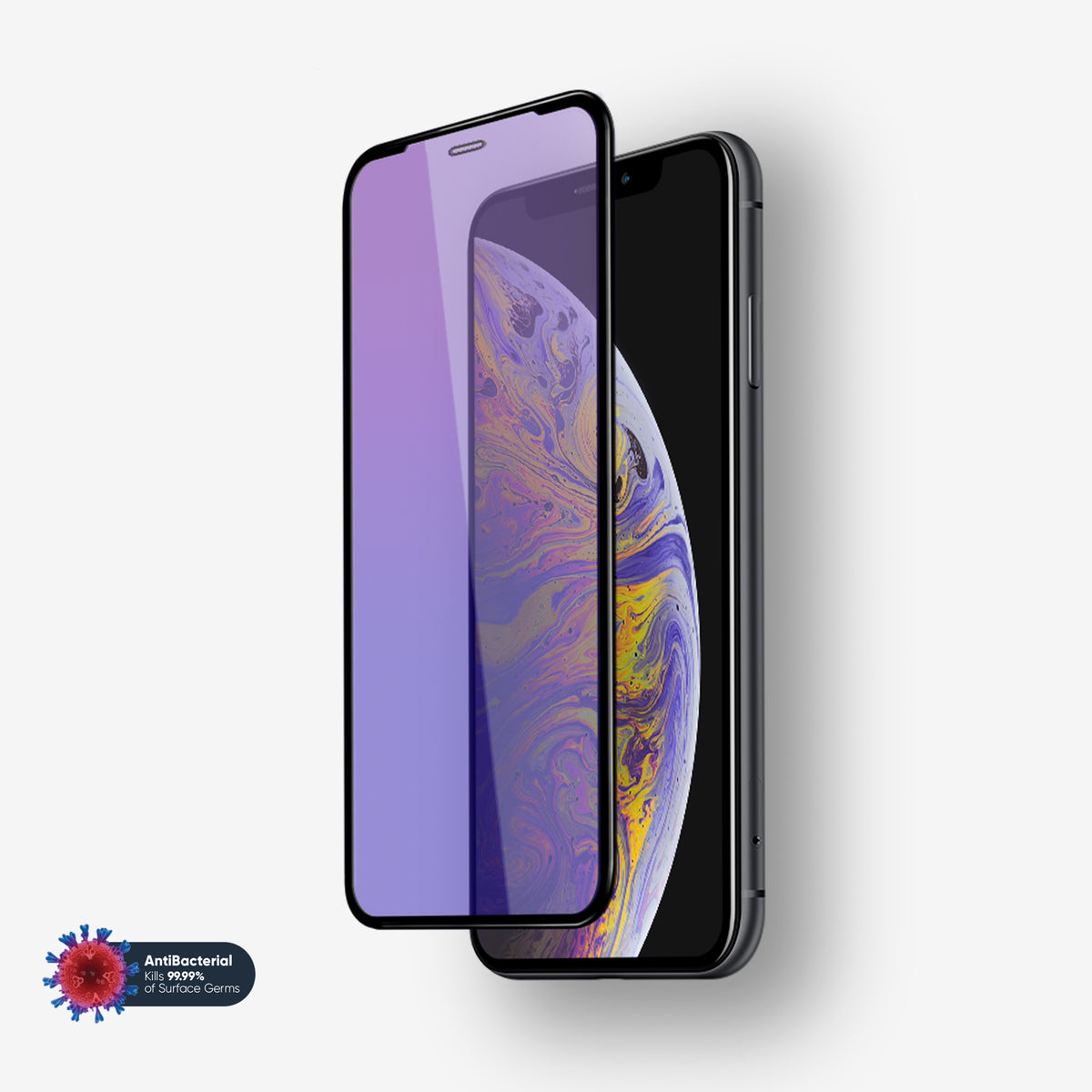 NanoArmour for iPhone XR Anti-Blue Light Screen Protector Case Friendly