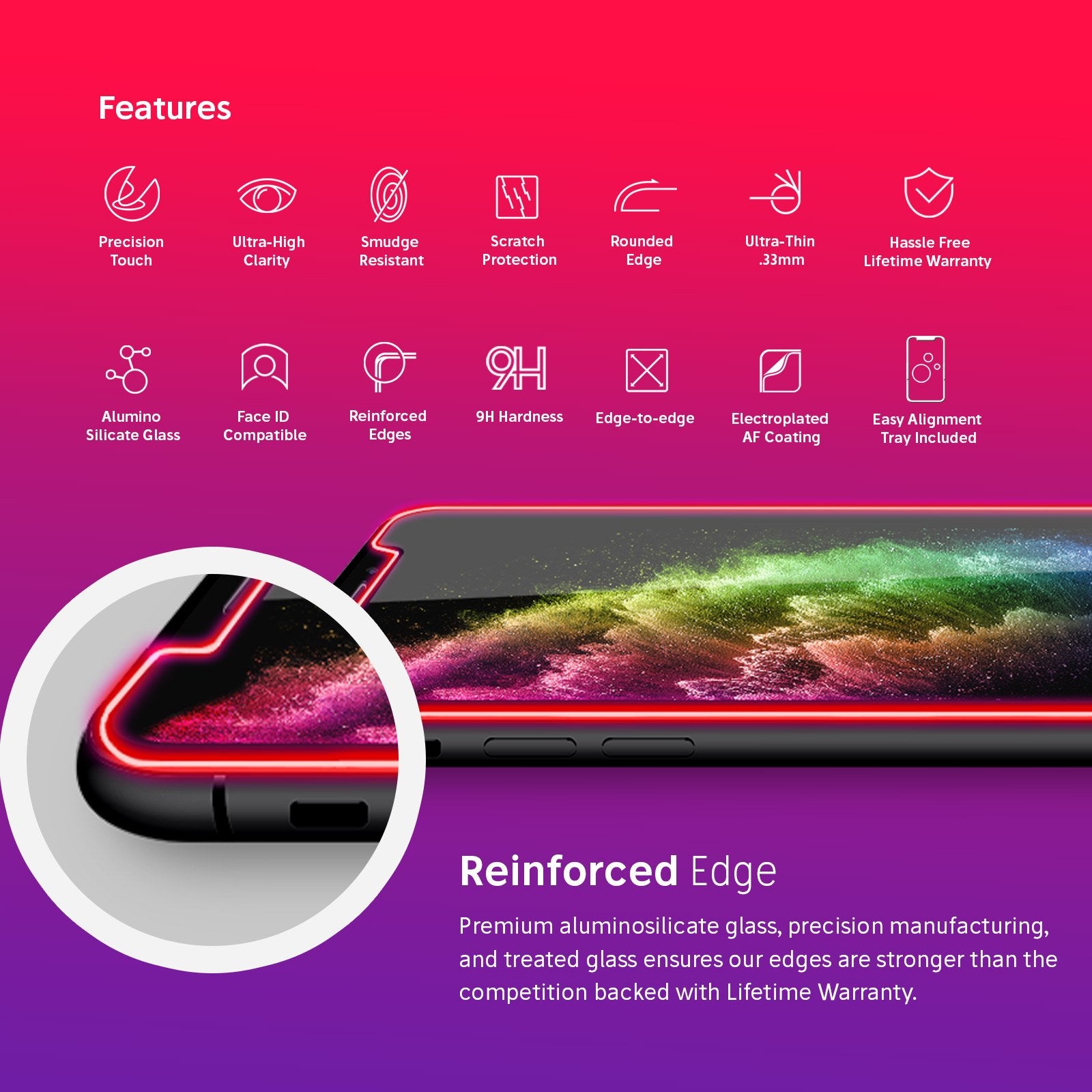 NanoArmour 3D iPhone 11 Pro Screen Protector Edge-to-Edge