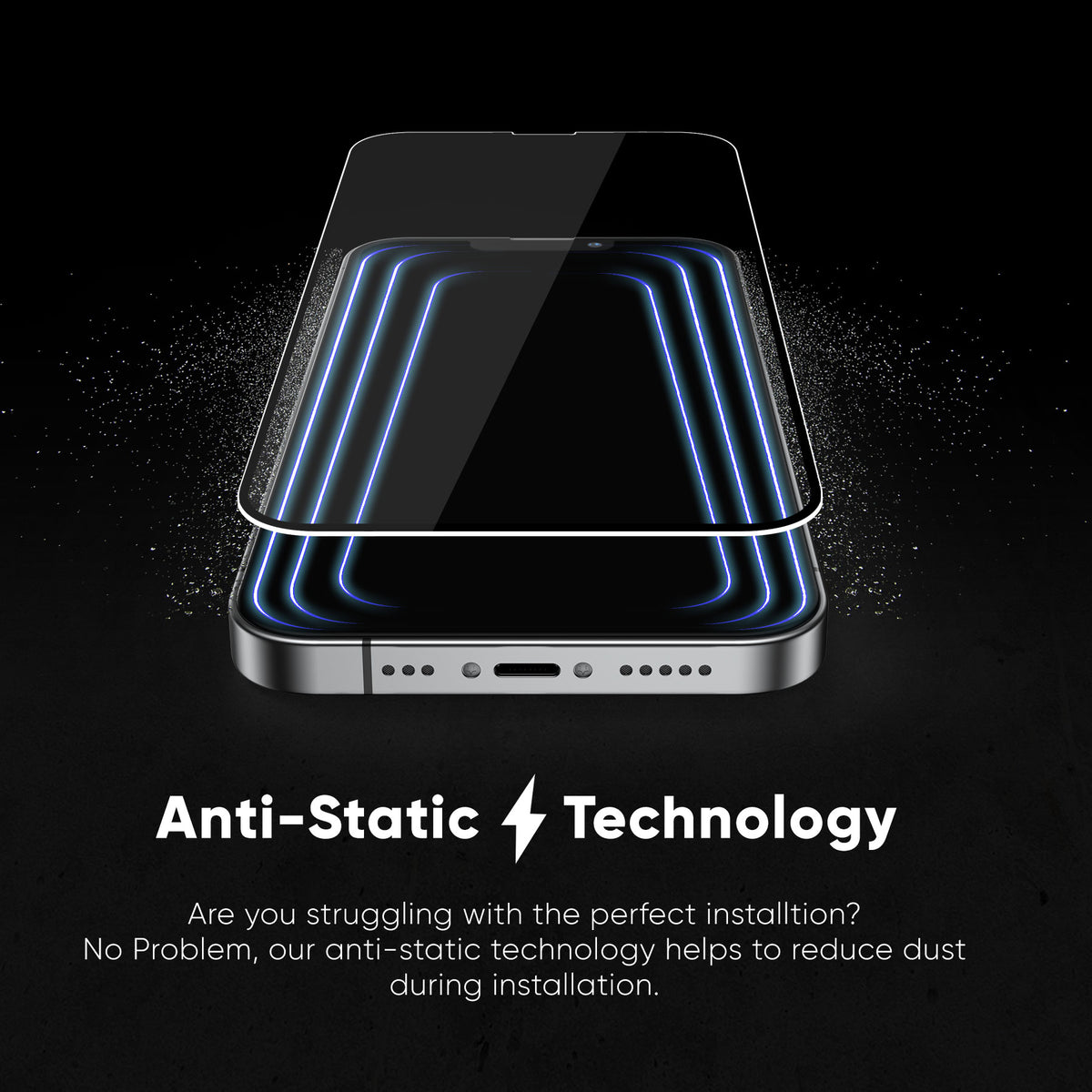 NanoArmour for iPhone 13 Pro Max Anti-Glare Screen Protector Matte Antimicrobial Anti Dust